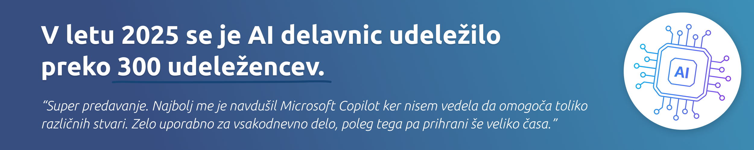 Osnove umetne inteligence: Praktična uporaba AI orodij za poslovne uporabnike.